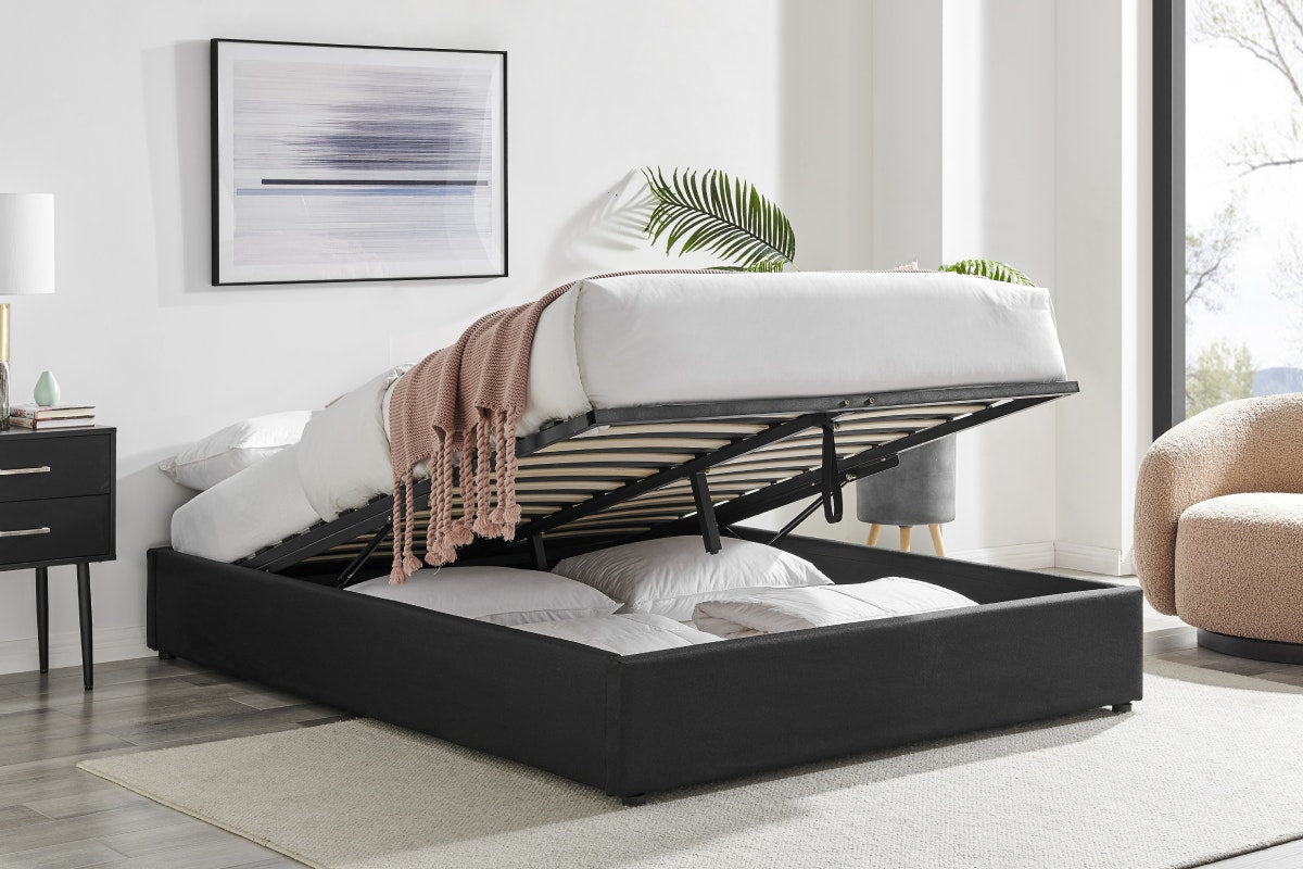 Ovela Parker Gas Lift Bed Frame (Black, Queen)