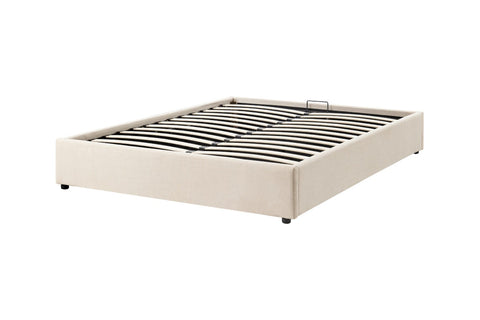 Ovela Parker Gas Lift Bed Frame - Beige, Queen - SuperSaverAU - view 1