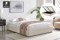 Ovela Parker Gas Lift Bed Frame - Beige, Queen - SuperSaverAU - view 2