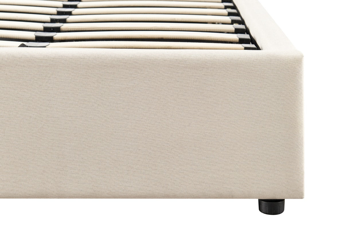 Ovela Parker Gas Lift Bed Frame (Beige, Single)