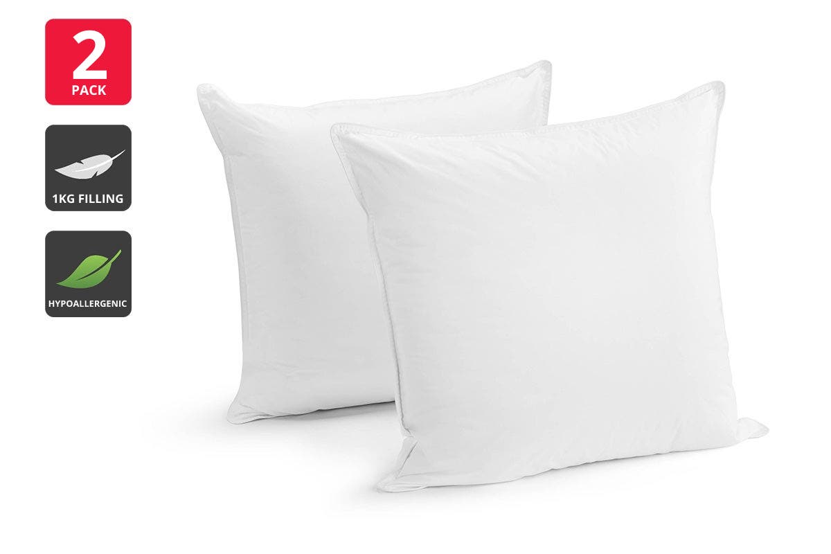 Ovela Set of 2 Microfibre European Pillows - SuperSaverAU - view 1