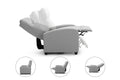 Ovela Fabric Recliner Chair (Grey)