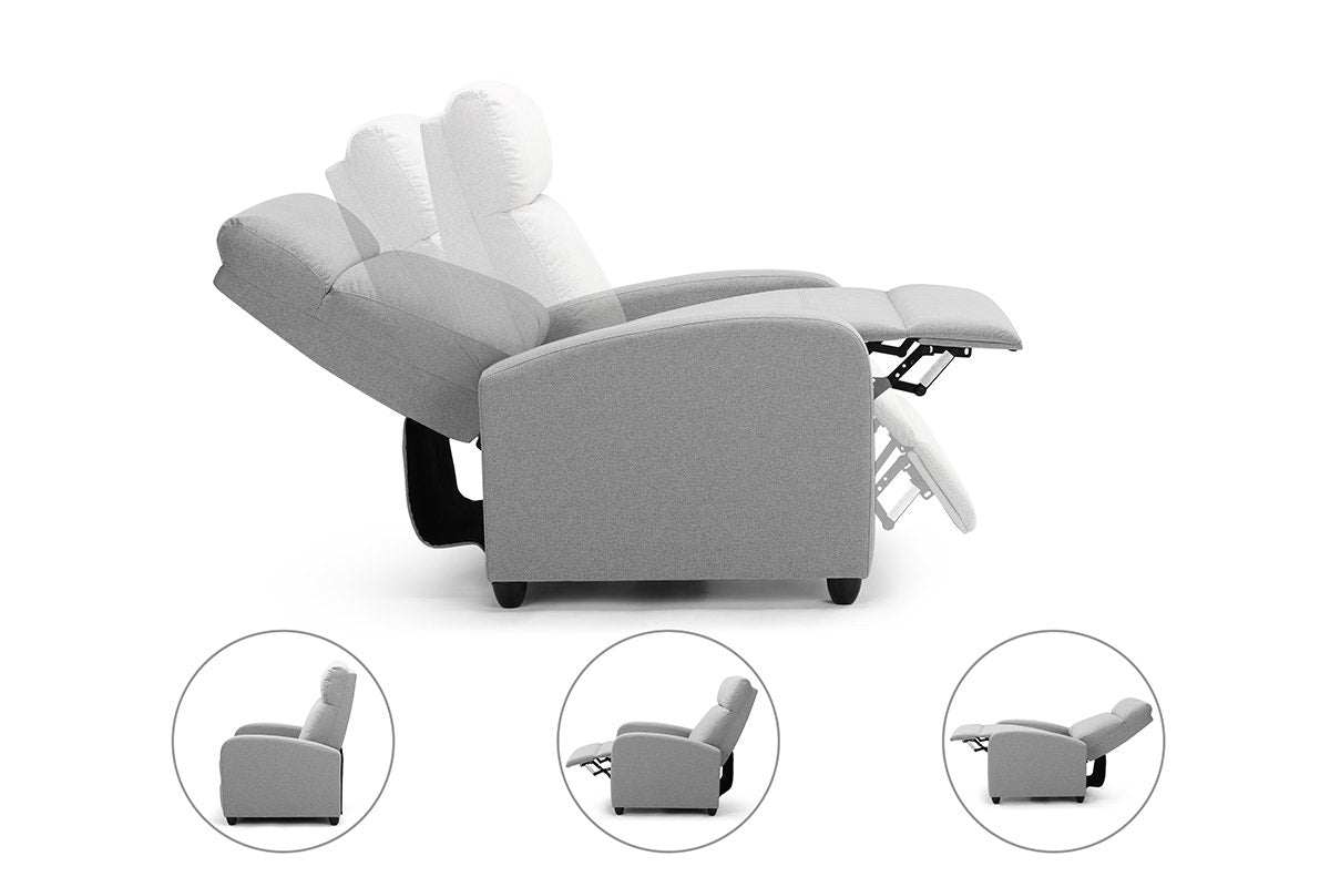 Ovela Fabric Recliner Chair (Grey)
