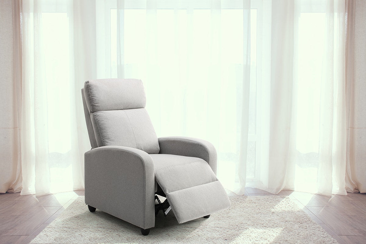Ovela Fabric Recliner Chair (Grey)