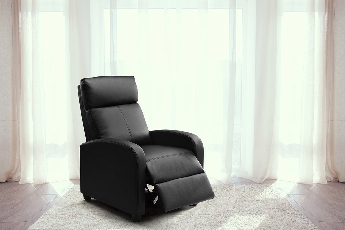 Ovela PU Leather Recliner Chair (Black)