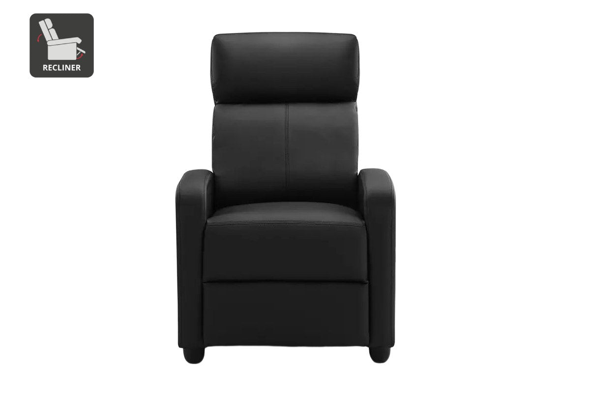 Ovela PU Leather Recliner Chair (Black)