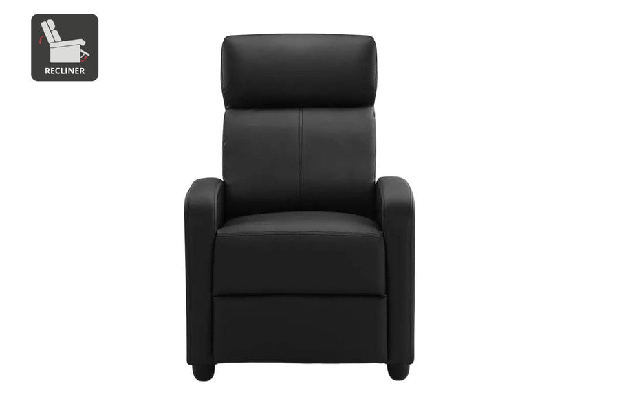 Ovela PU Leather Recliner Chair (Black)