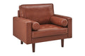 Ovela Stockholm Faux Leather Armchair (Tan, PU Leather)