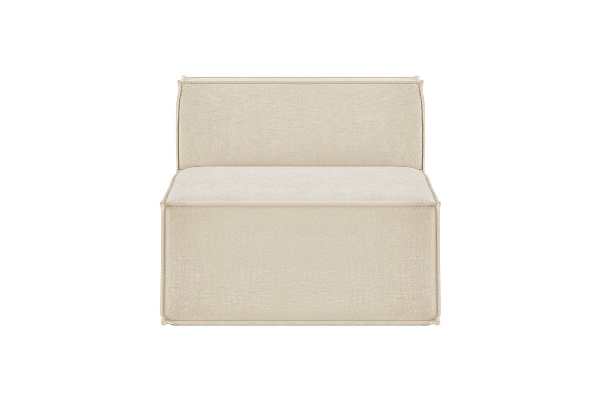 Ovela Softly 3 Seater Modular Sofa with Ottoman (Cream)