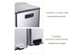 Ovela 60L Dual Compartment Pedal Rubbish Bin (Stainless Steel)