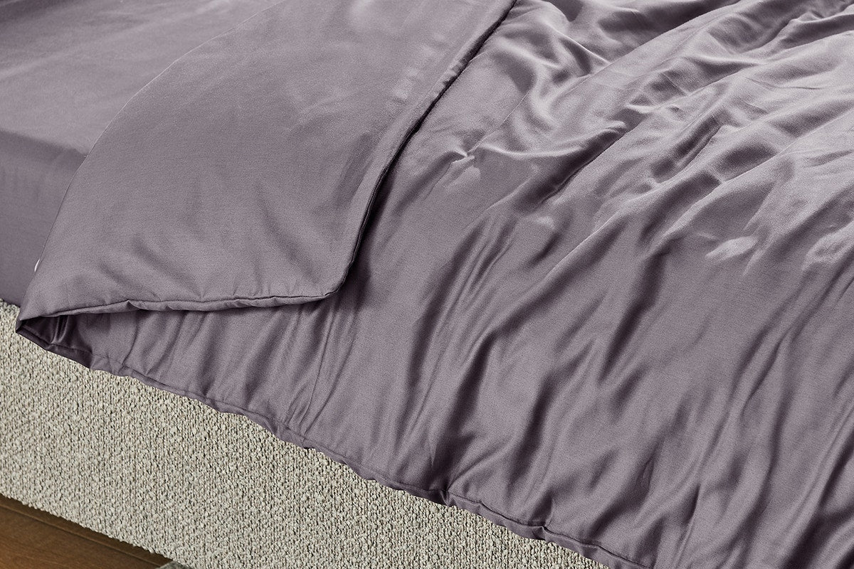 Ovela 1200TC Cotton Rich Quilt Cover Set (Castlerock Grey, Single)