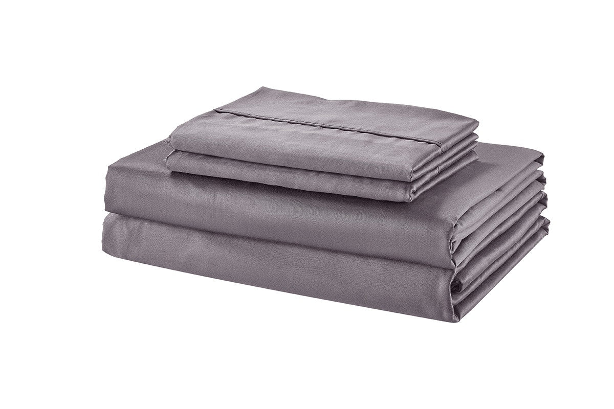 Ovela 1200TC Cotton Rich Quilt Cover Set (Castlerock Grey, King Single)