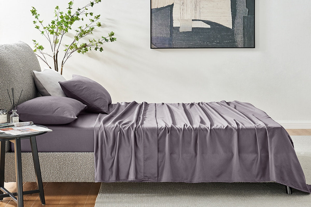 Ovela 1200TC Cotton Bed Sheet Set  - Castlerock; Single)
