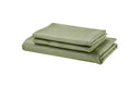 Ovela 1200TC Cotton Bed Sheet Set  - Oiled Green; Single)