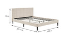 Ovela Theodore Bed Frame (Beige, Double)