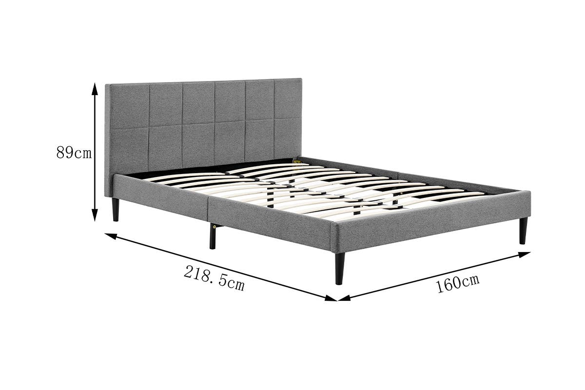Ovela Theodore Bed Frame  - Charcoal - SuperSaverAU - view 6