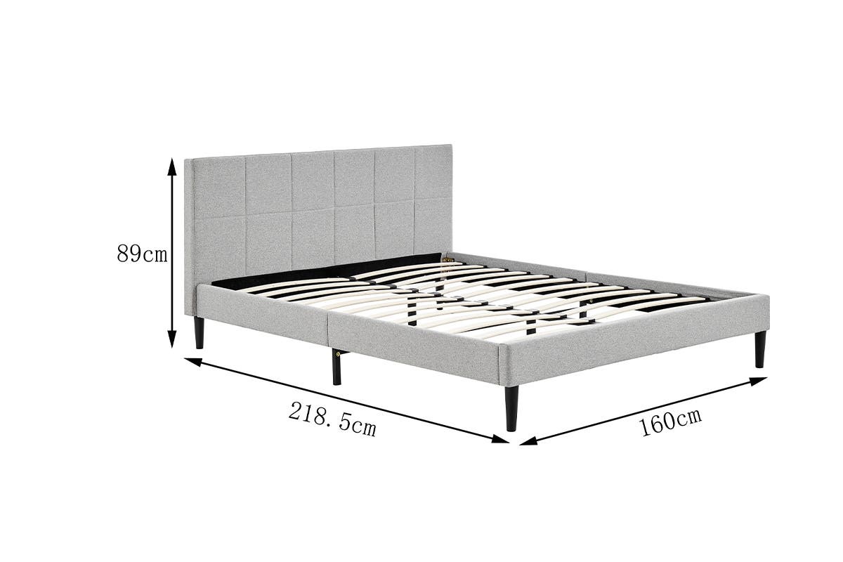 Ovela Theodore Bed Frame (Grey) - SuperSaverAU - view 6