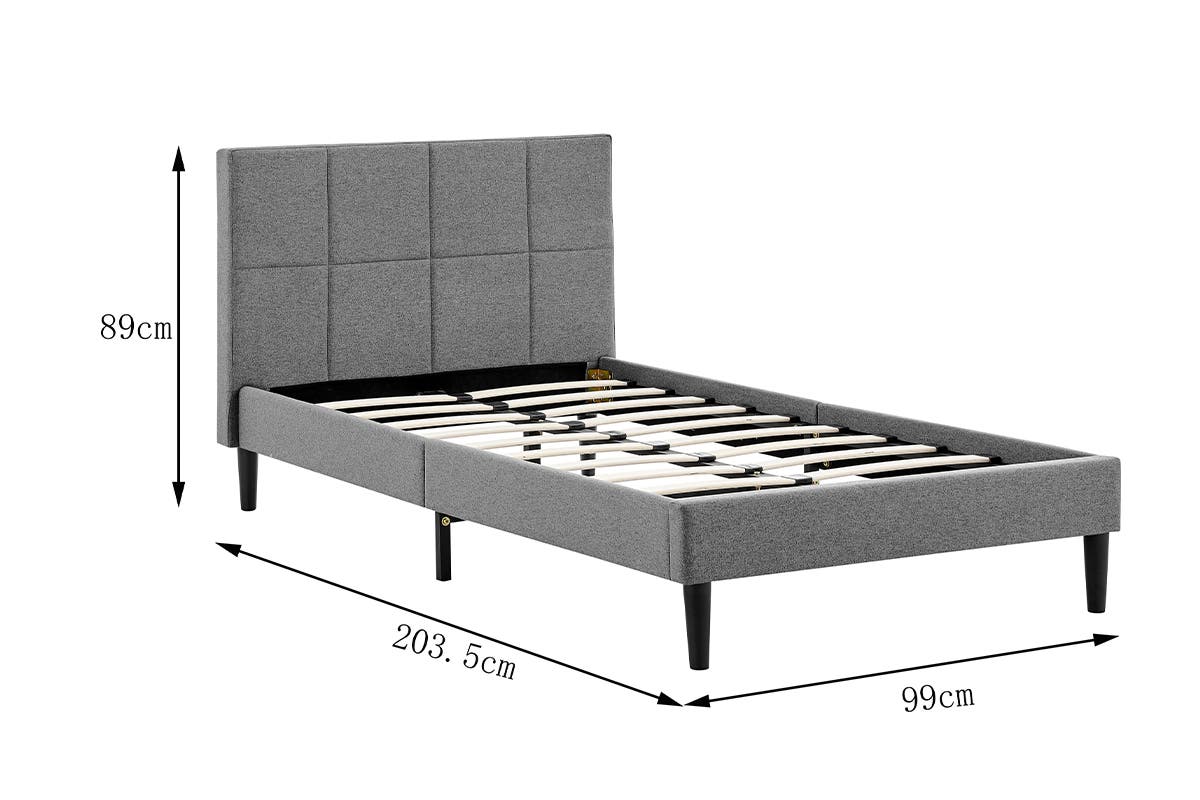 Ovela Theodore Bed Frame  - Charcoal - SuperSaverAU - view 14