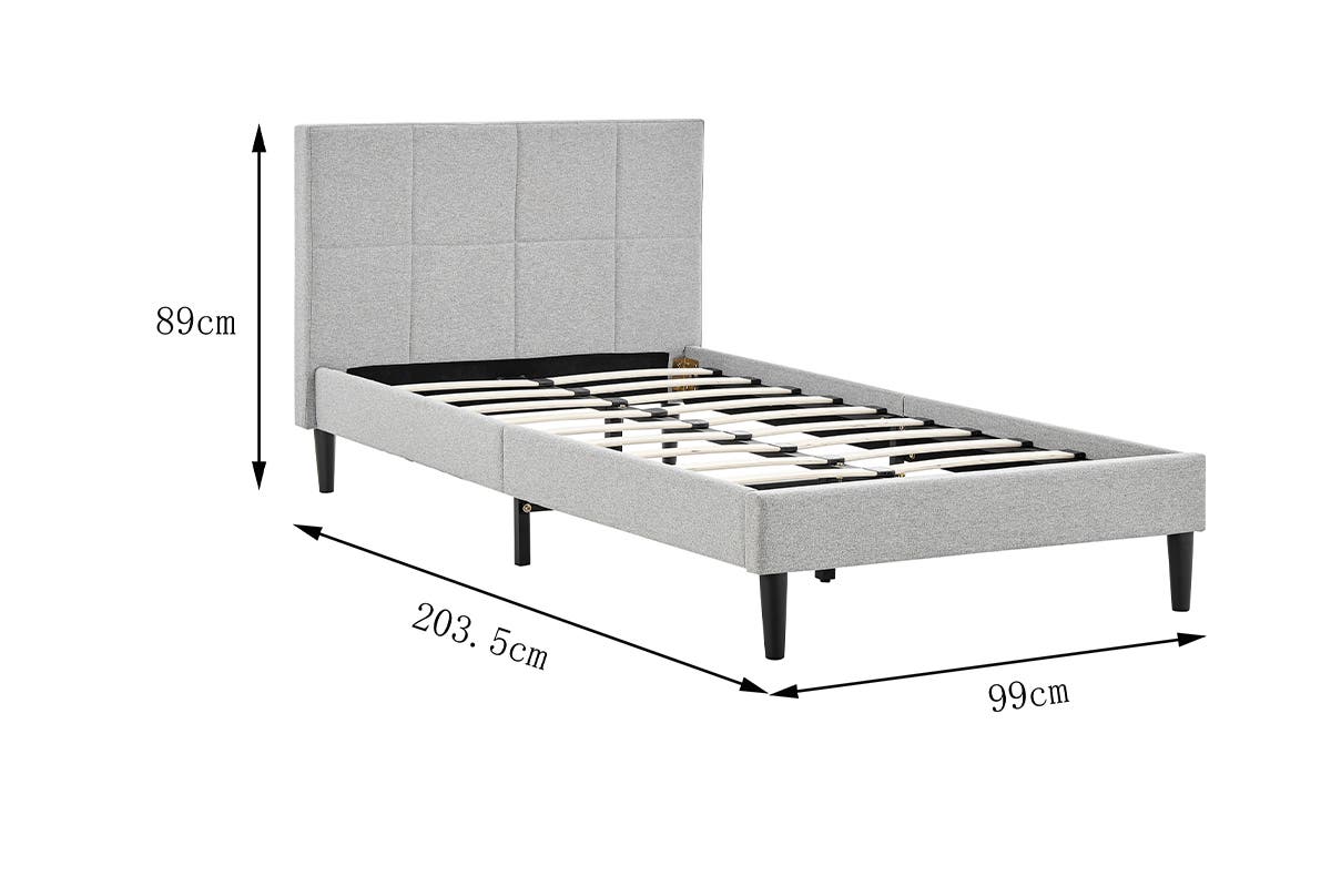 Ovela Theodore Bed Frame (Grey) - SuperSaverAU - view 14