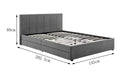 Ovela Theodore Storage Bed Frame with Drawers - Double Charcoal - SuperSaverAU - view 3