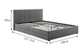 Ovela Theodore Storage Bed Frame with Drawers - King Charcoal - SuperSaverAU - view 3