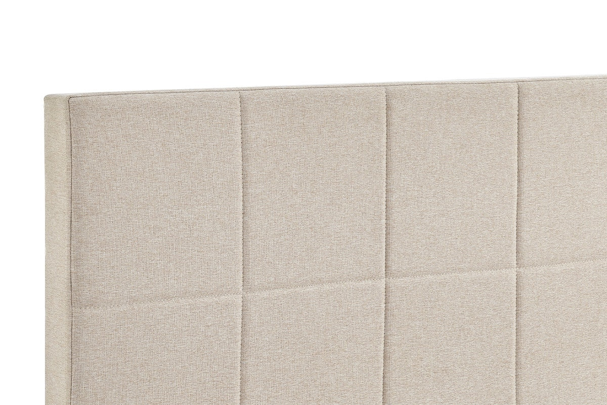 Ovela Theodore Storage Bed Frame with Drawers (Double Beige)