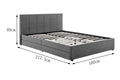 Ovela Theodore Storage Bed Frame with Drawers (Queen Charcoal)