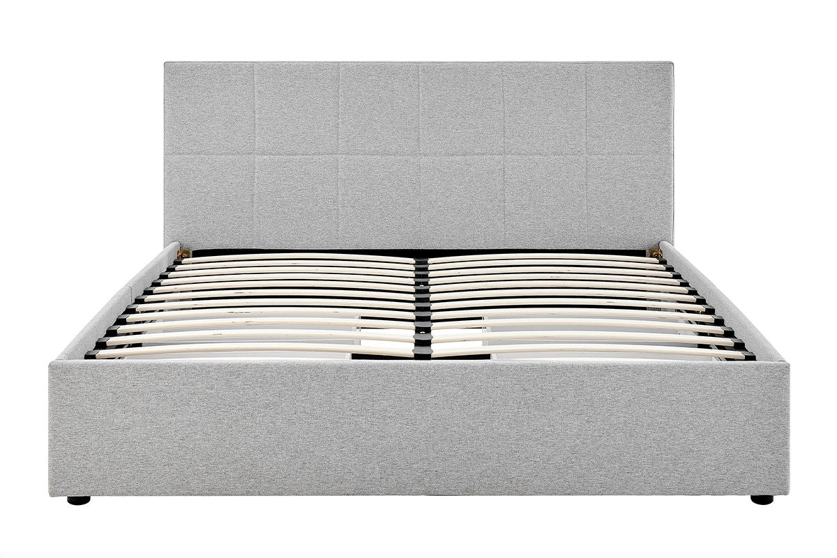 Ovela Theodore Storage Bed Frame with Drawers (Double Grey)