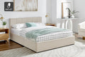 Ovela Theodore Gas Lift Bed Frame - Double Beige - SuperSaverAU - view 2