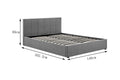 Ovela Theodore Gas Lift Bed Frame (Double Charcoal)