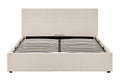 Ovela Theodore Gas Lift Bed Frame (Queen Beige)