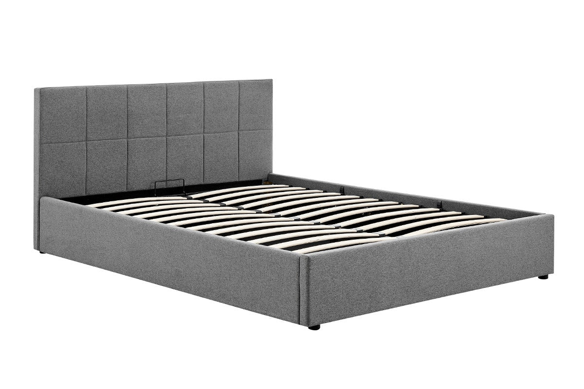 Ovela Theodore Gas Lift Bed Frame (Double Charcoal)