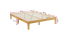 Ovela William Wood Bed Frame (Warm Natural, Queen)