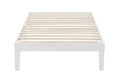 Ovela William Wood Bed Frame (White, Single)