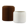 Artiss Accordion Folding Paper Stools Set Includes 2 Cushions Natural Kraft 100KG Capacity - SuperSaverAU - view 3