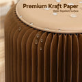 Artiss Accordion Folding Paper Stools Set Includes 2 Cushions Natural Kraft 100KG Capacity - SuperSaverAU - view 5