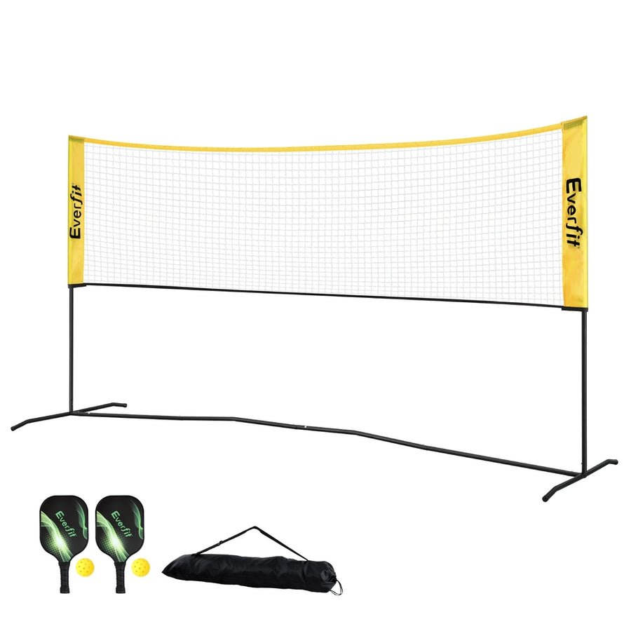 Everfit Portable 10ft Multi-Sport Pickleball Net Set with Paddles & Carry Bag