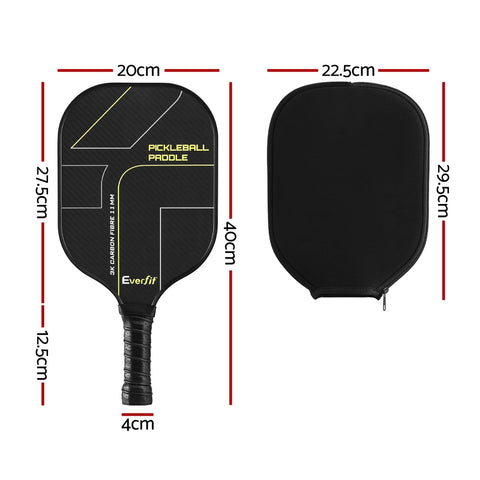 Everfit 2PCS Pickleball Paddles Set Outdoor Pickle Balls Rackets with Cover Bag Training - SuperSaverAU - view 2