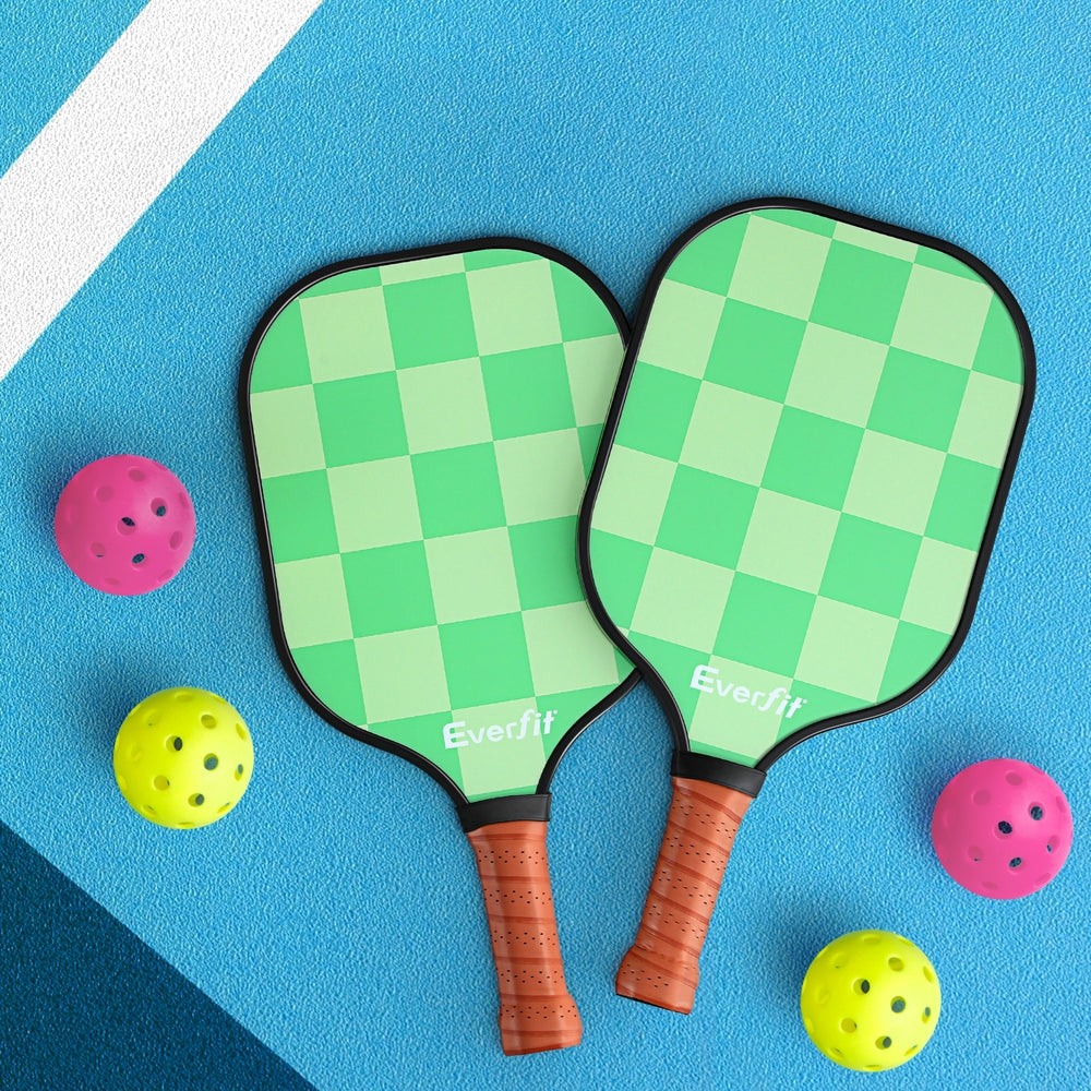 Everfit Pickleball Paddle Set Fiberglass with Balls Bag Tournament Kit 2PCS Pickle Balls Rackets - SuperSaverAU - view 7