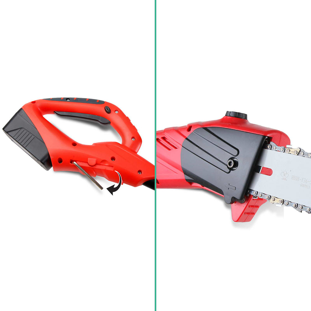 Giantz Chainsaw Cordless Pole Chain Saw 20V 8in Pruner 2.7m Long Reach Battery - SuperSaverAU - view 7