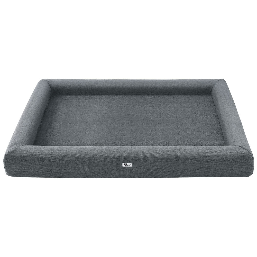 i.Pet Pet Bed Extra Large 115cm Grey Soft Plush Fleece Washable Non-Slip