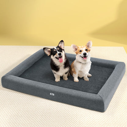 i.Pet Pet Bed Extra Large 115cm Grey Soft Plush Fleece Washable Non-Slip
