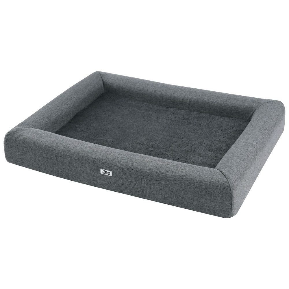 i.Pet Pet Bed 90cm x 70cm Grey Egg Crate Foam Washable Cushion for Cats & Dogs