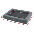 i.Pet Pet Bed 90cm x 70cm Grey Egg Crate Foam Washable Cushion for Cats & Dogs - SuperSaverAU - view 2