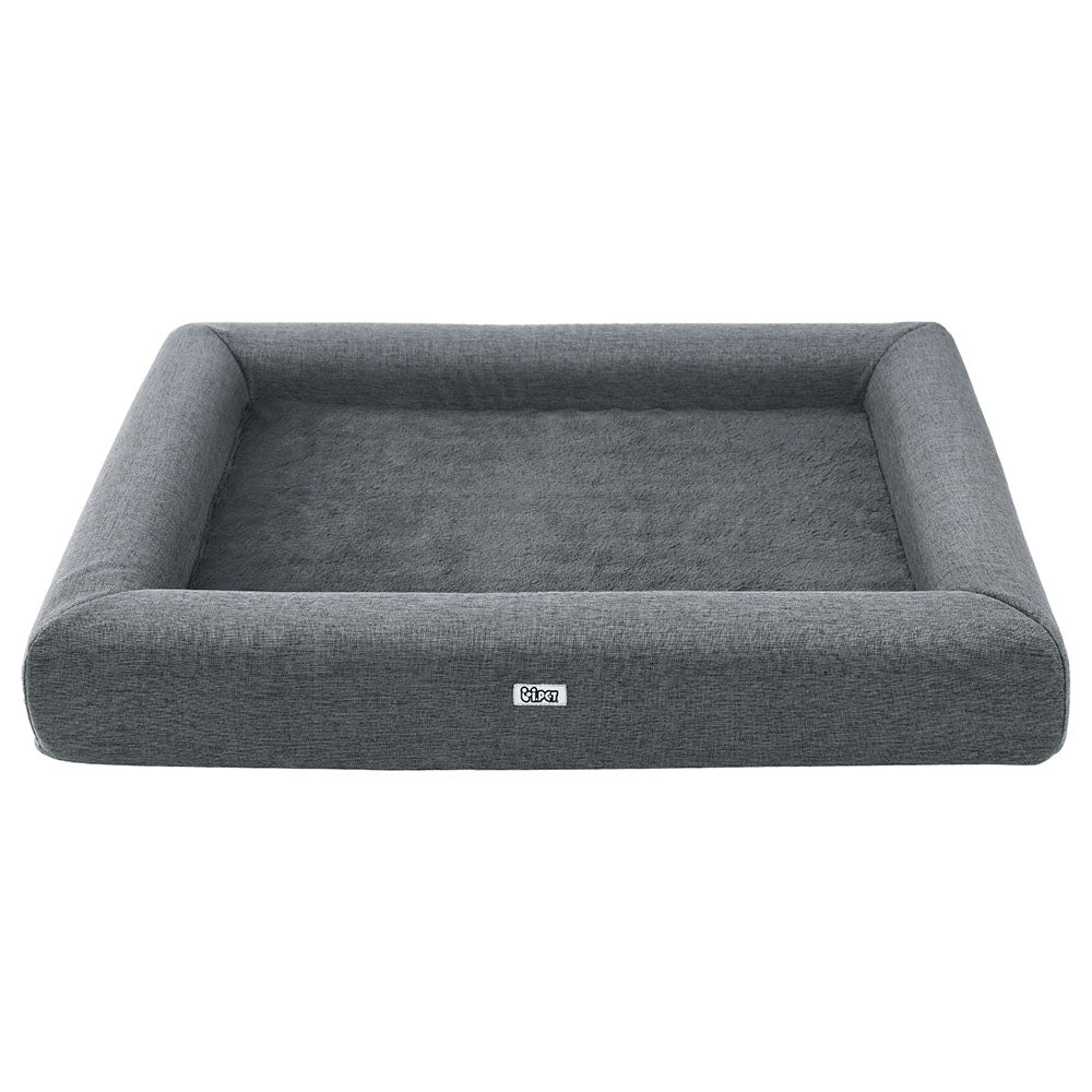 i.Pet Pet Bed 90cm x 70cm Grey Egg Crate Foam Washable Cushion for Cats & Dogs