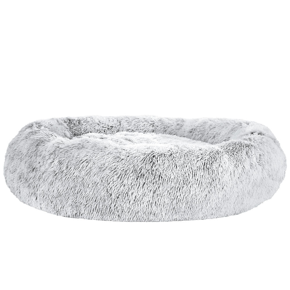 i.Pet Extra Large Pet Bed 110cm Soft Plush Light Charcoal, Washable, Non-Slip - SuperSaverAU - view 1