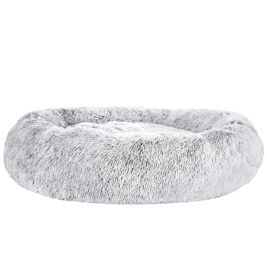 i.Pet Extra Large Pet Bed 110cm Soft Plush Light Charcoal, Washable, Non-Slip - SuperSaverAU - view 1
