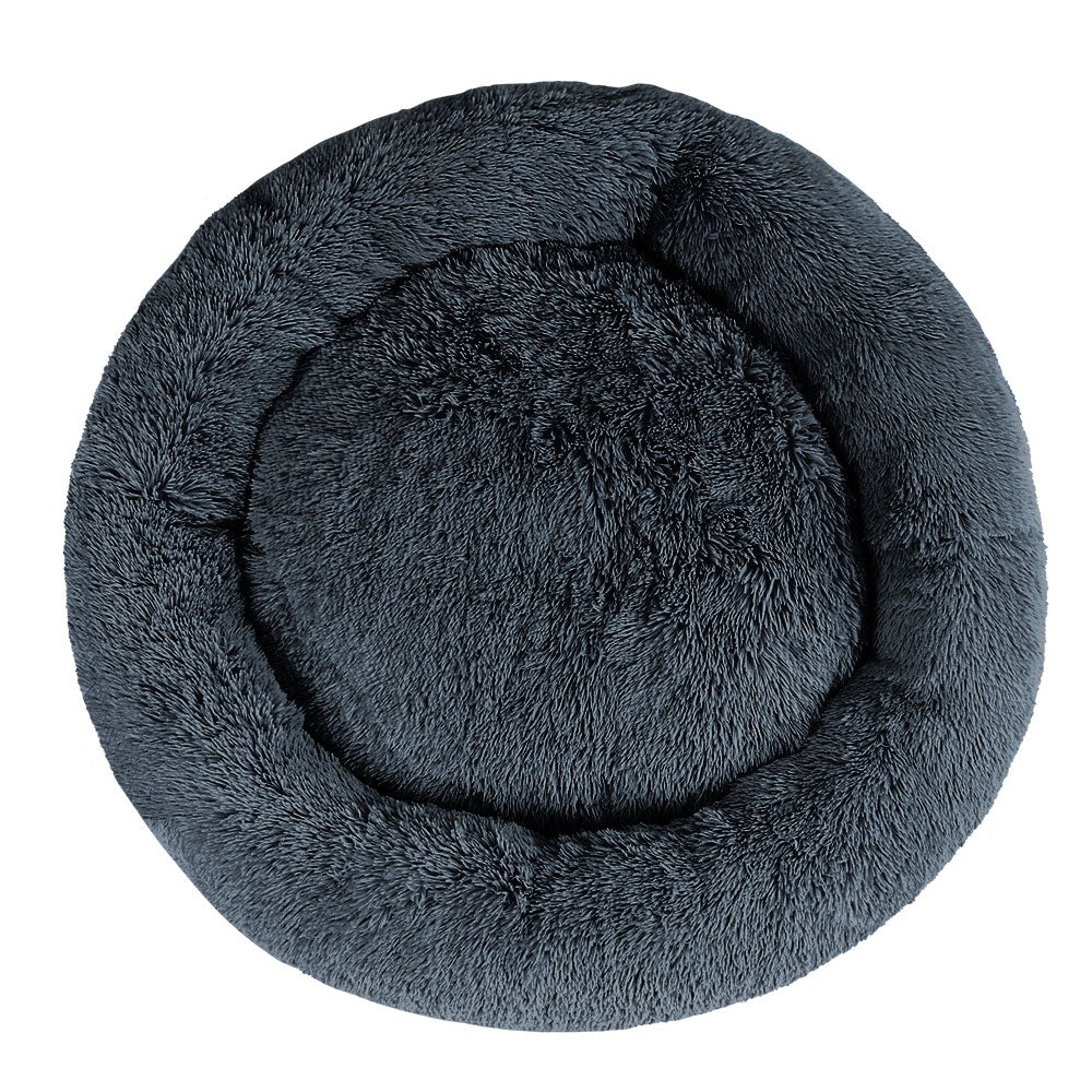 i.Pet Extra Large Soft Plush Pet Bed Dark Grey with Non-Slip Base, Washable Cover