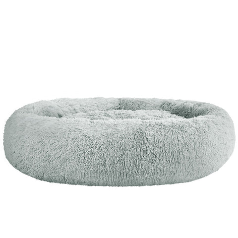 i.Pet Extra Large Pet Bed 110cm Soft Plush Light Grey with Non-Slip Base - SuperSaverAU - view 1
