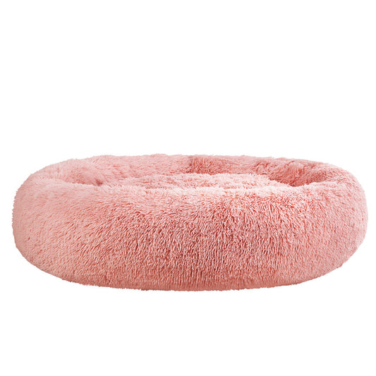 i.Pet Extra Large Pink Pet Bed 110cm Soft Plush with Non-Slip Base